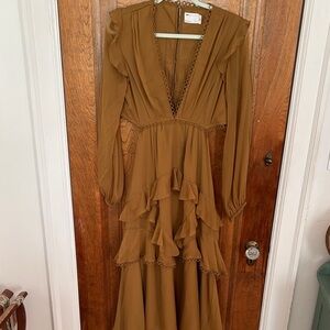 Elegant Ruffle Midi Dress